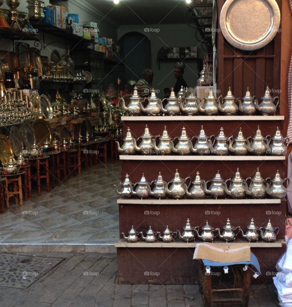 Tea pots for sale, Marrakech