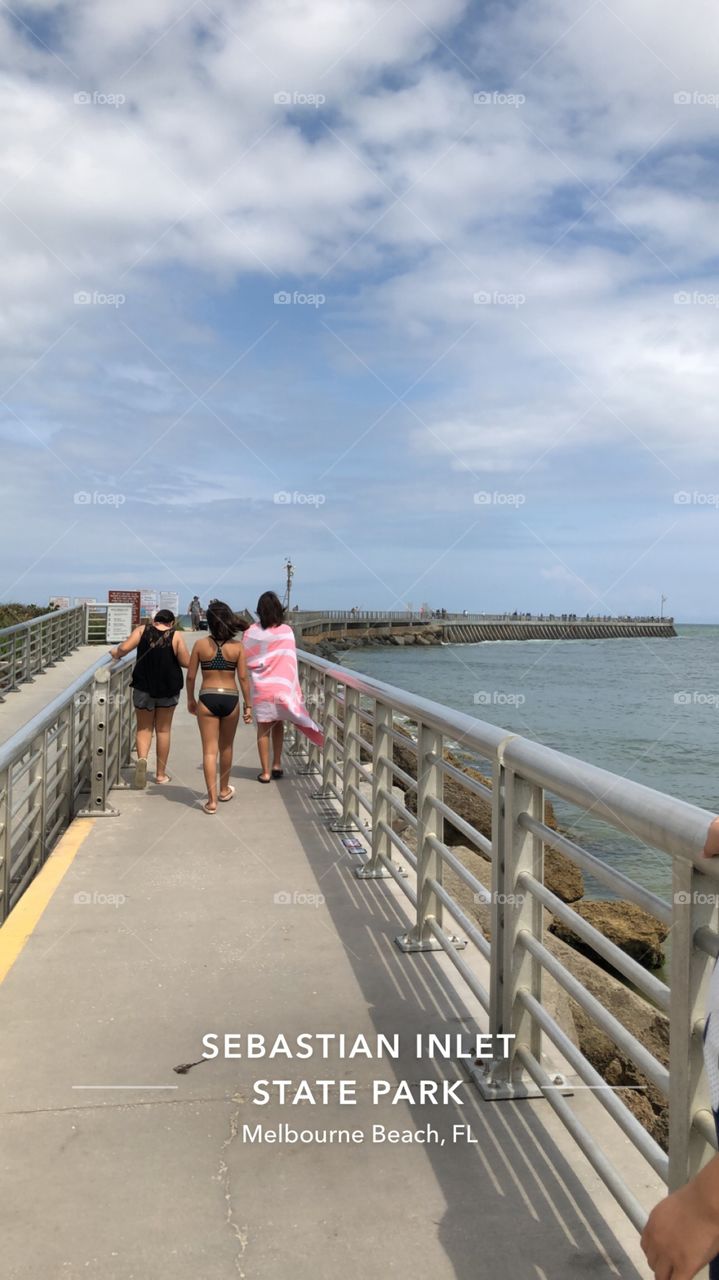 Out beach hoping  here in Florida Sabation inlet pier 