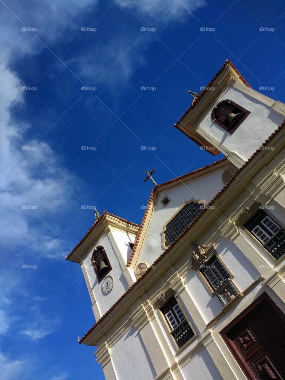 mother church - Mariana - Minas Gerais - Brazil sunny day of blue sky in the historic city center