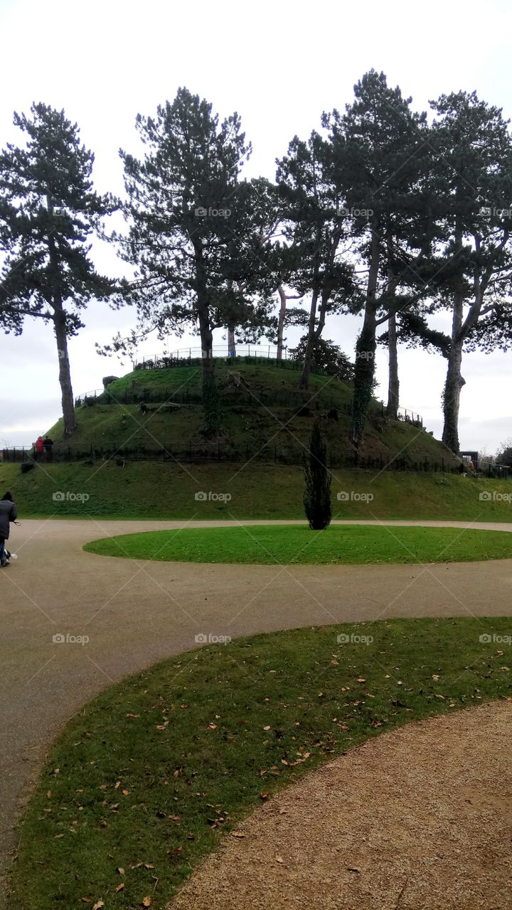 Inside a park in North Ireland encountering an old mount
