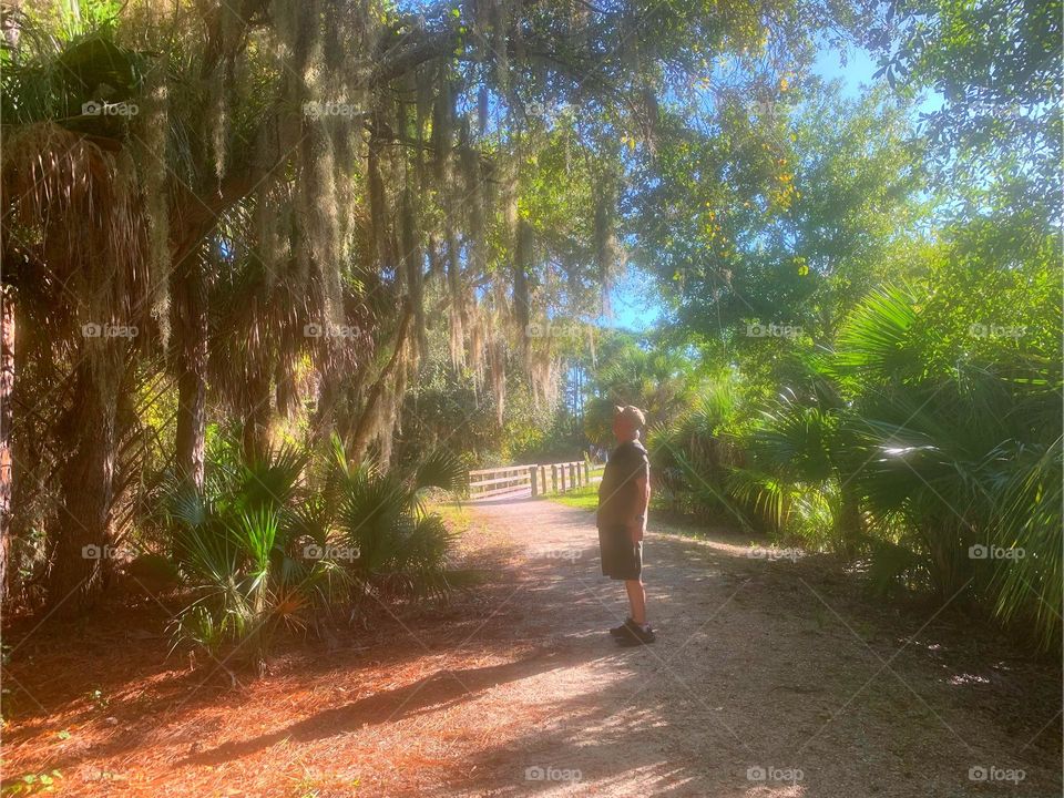 Man enjoying a beautiful sunlit Spring day.