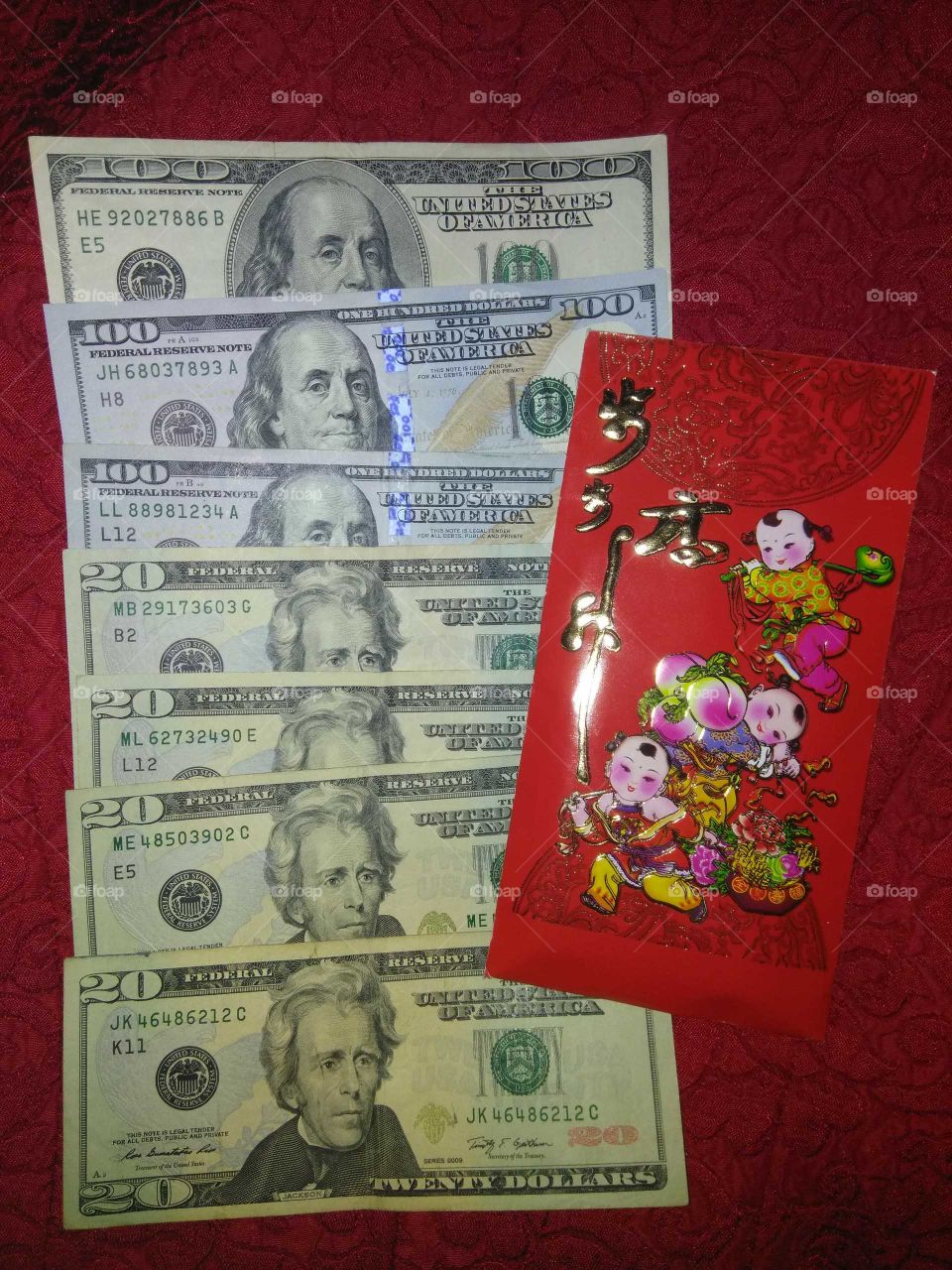Feng Shui for Wealth and Prosperity with Red Envelope filled with Money