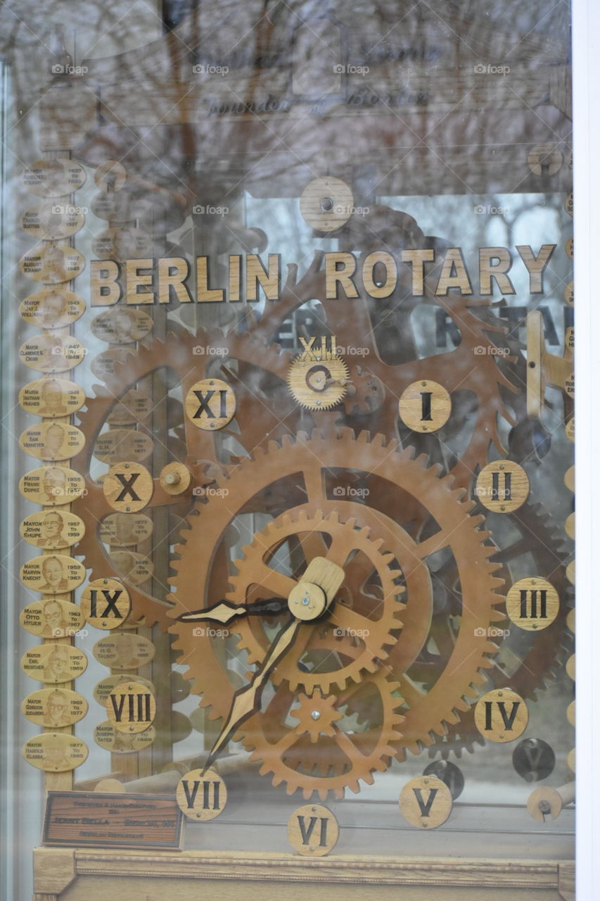 wooden clock