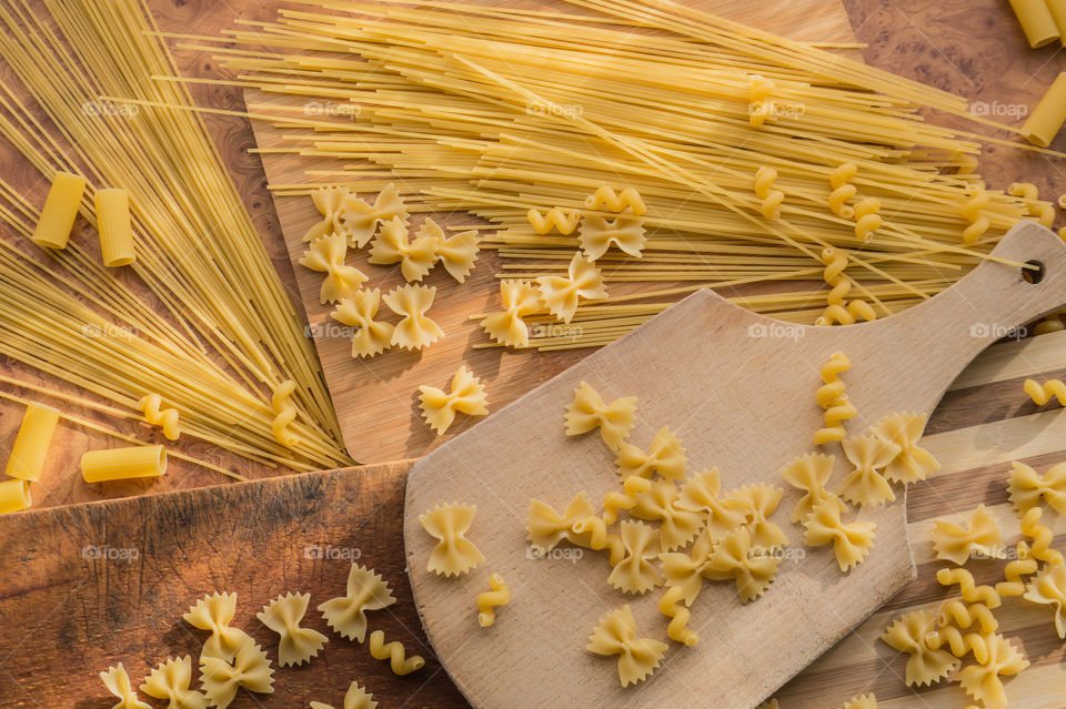 Different types of pasta