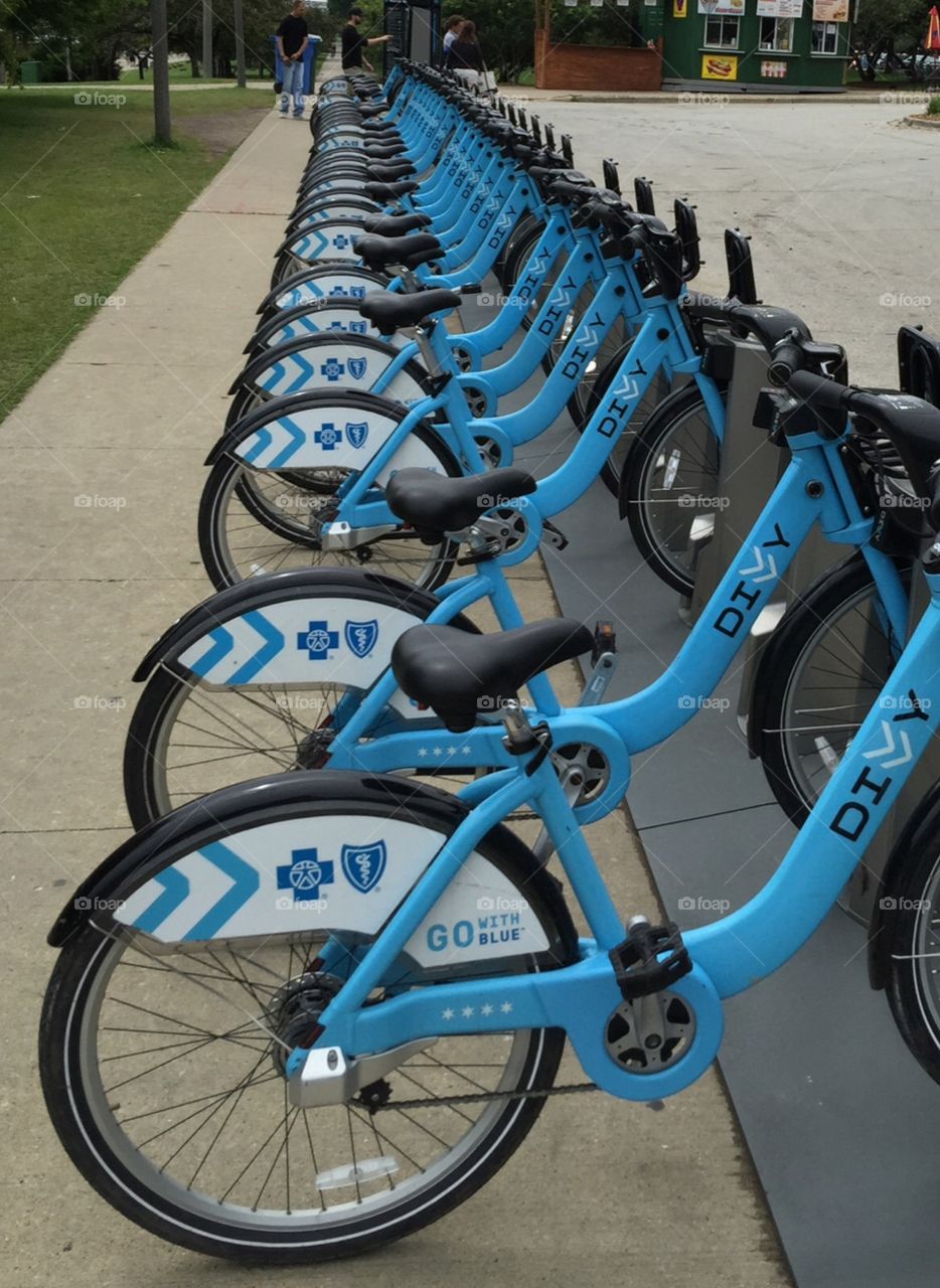 Blue Bikes. Bike rentals in Chicago , Blue Bike Program.