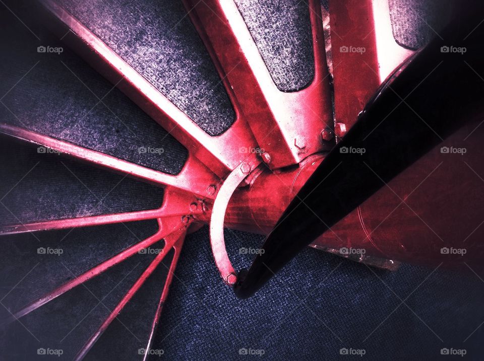 Red spiral stairs