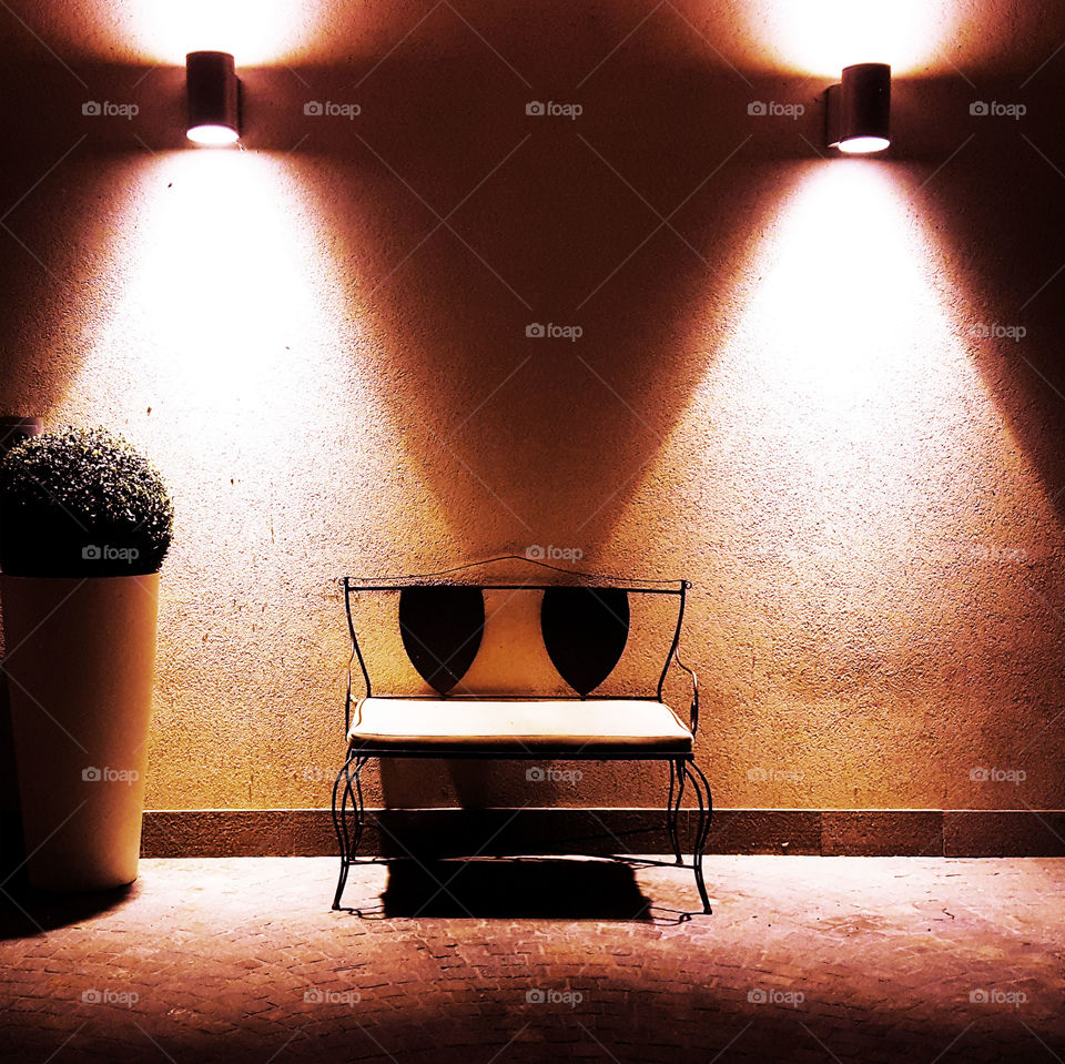 Bench in Varese in Italy