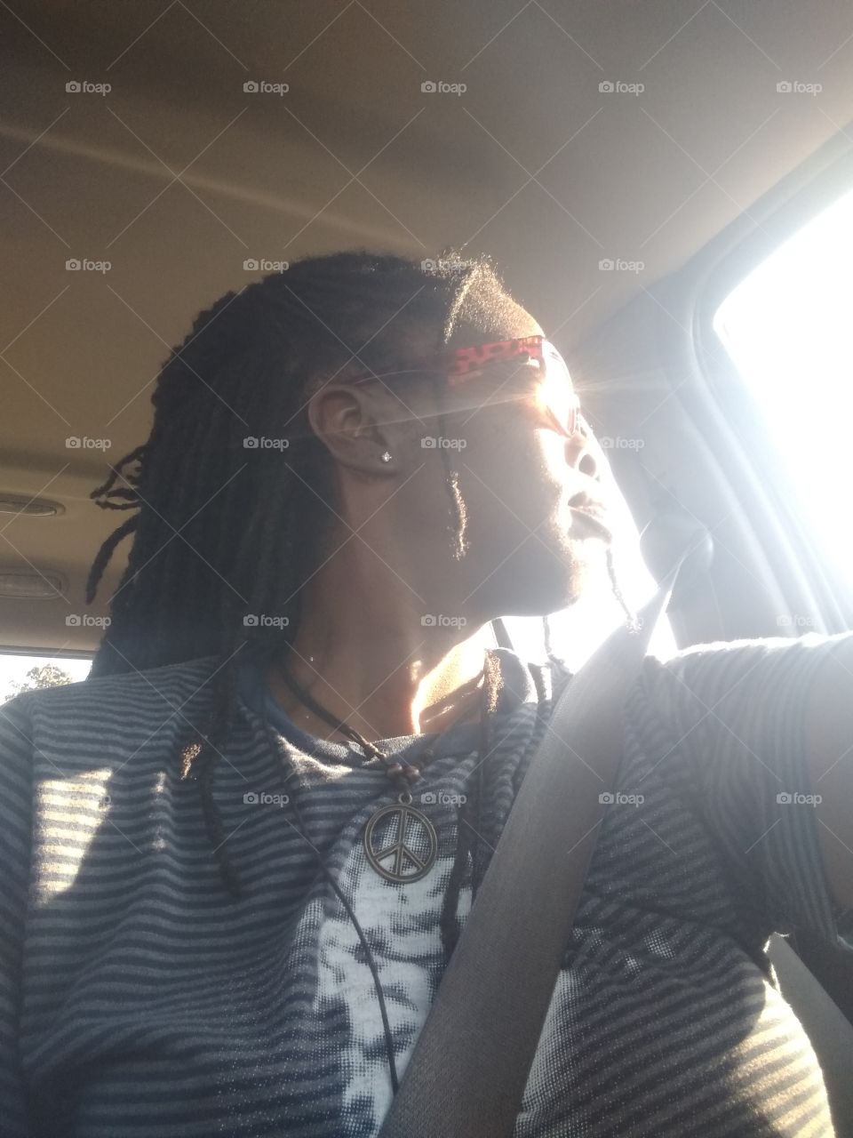 riding in my Jeep 😁 enjoying the 🌞 trying to catch a view where my skin is kissed by the sun rays