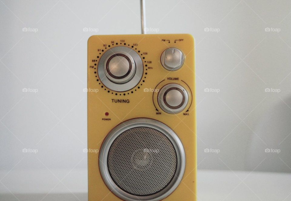 Yellow little radio