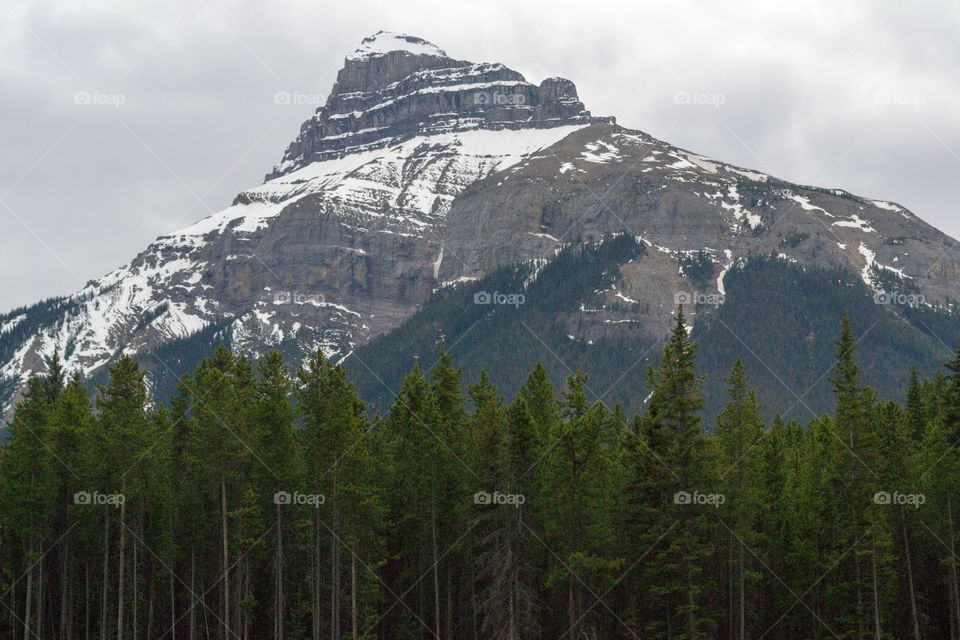 Canadian Rocky Mountain jagged peak
