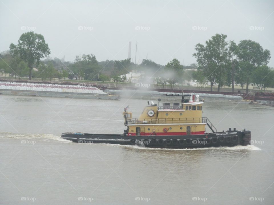 tugboat on the river