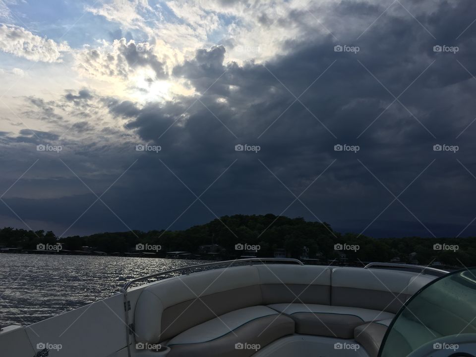 Thunderstorm rolling into Lake of the Ozarks Missouri