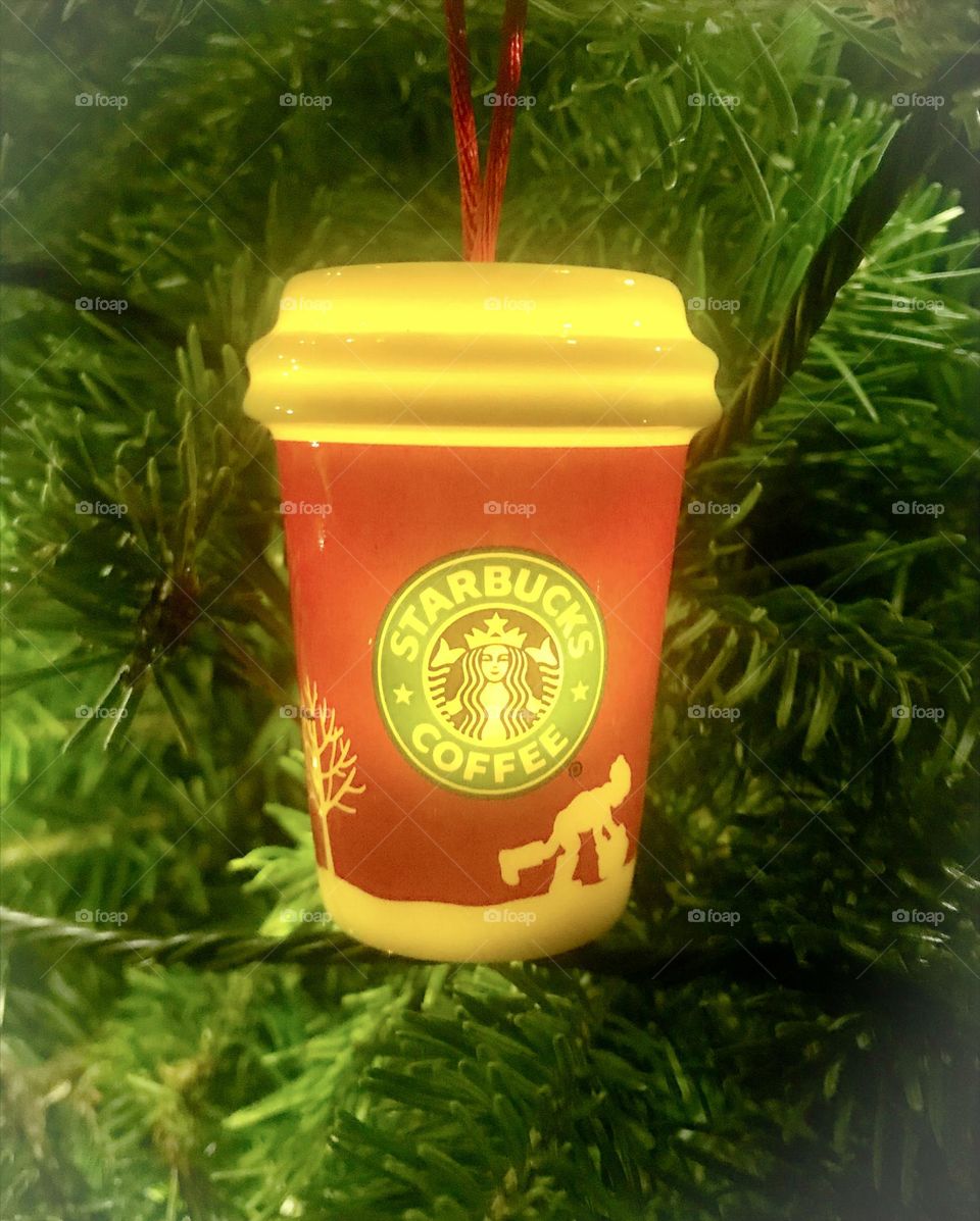 Starbucks Coffee Christmas tree ornament.