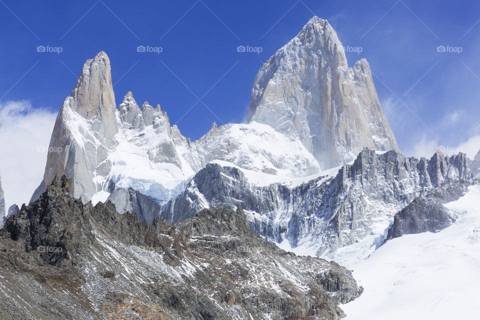 Fitz Roy mountain in El Chalten Patagonia Argentina.