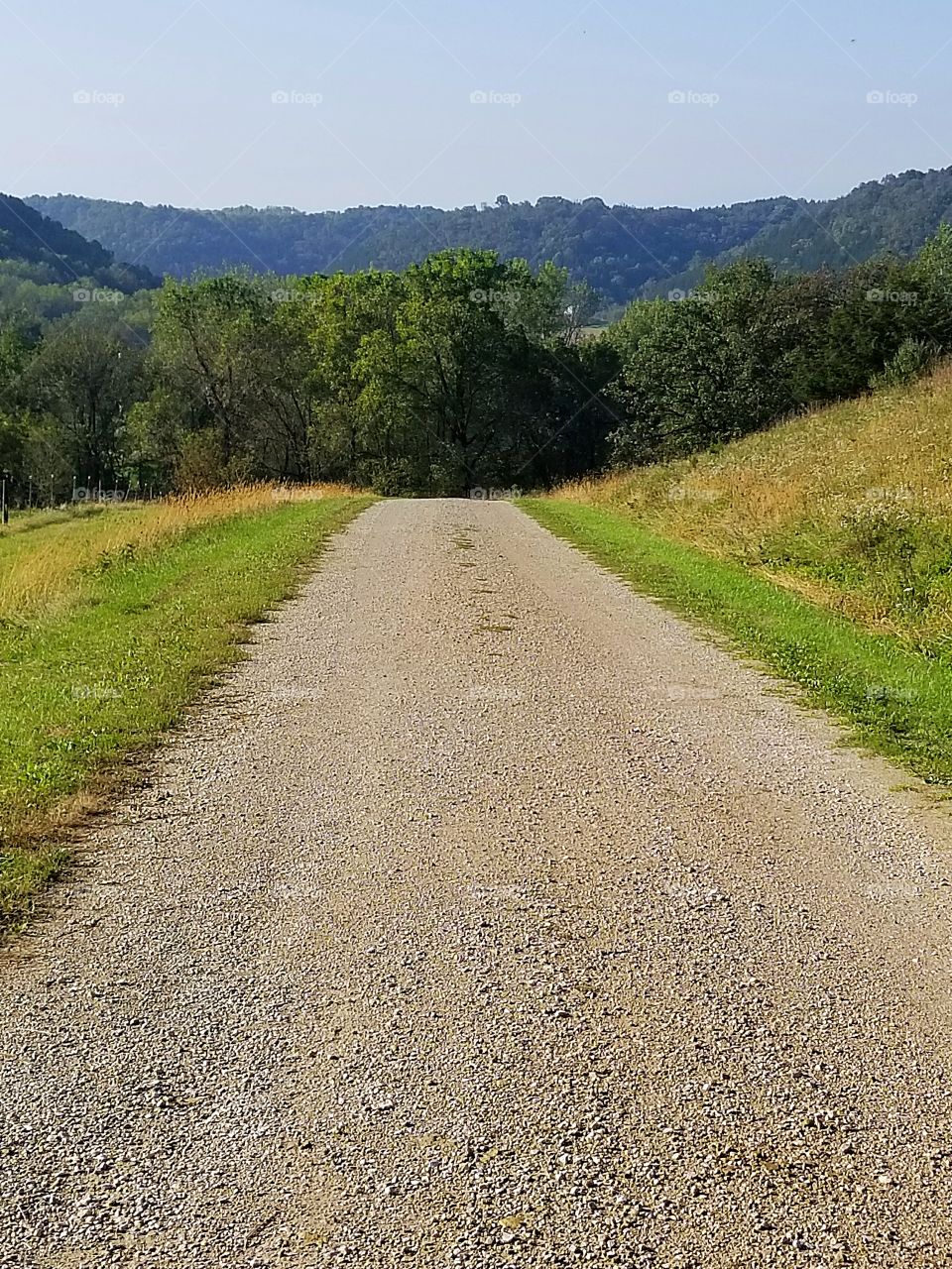 down a long dusty path