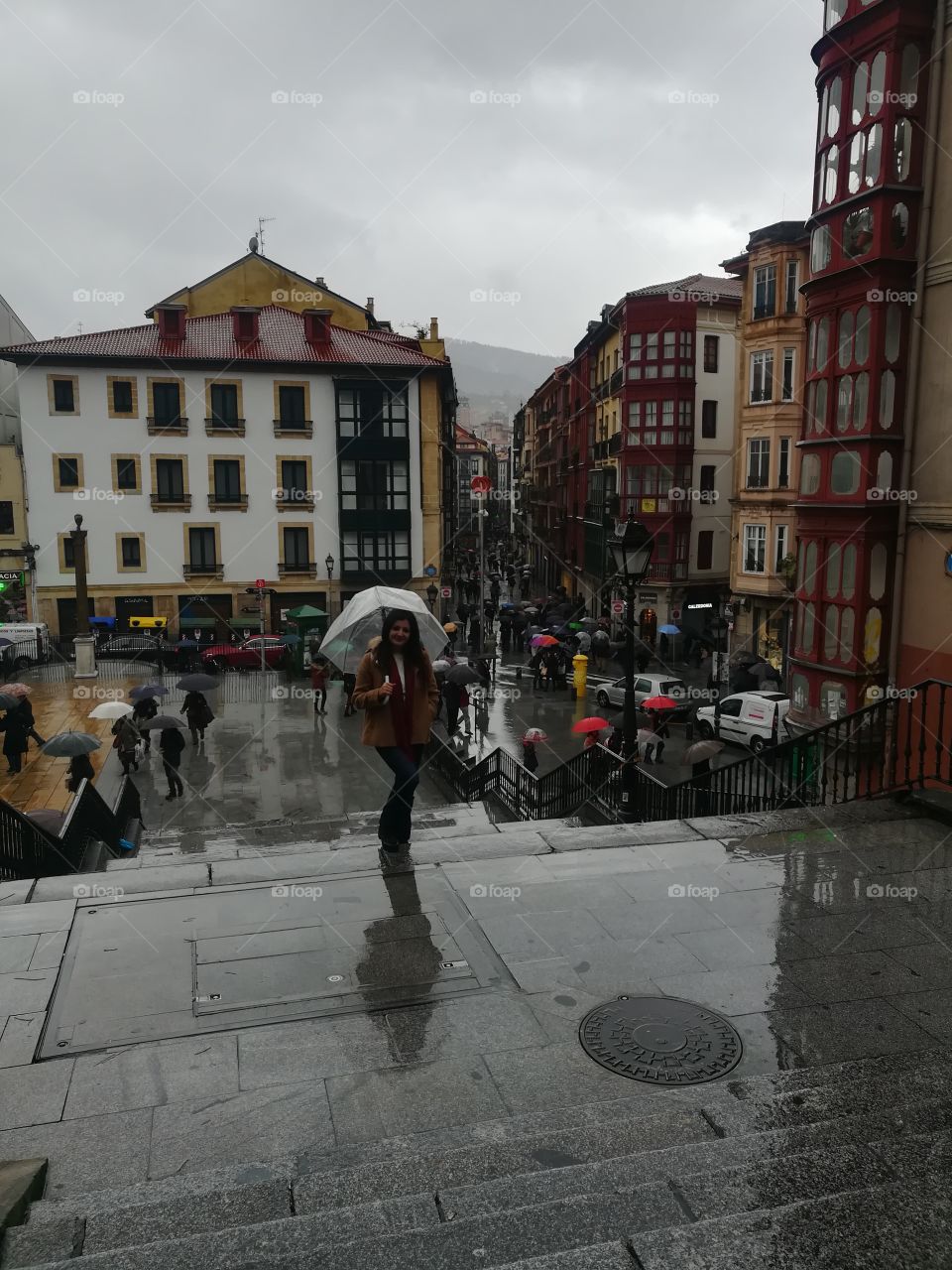 discovering bilbao under the rain