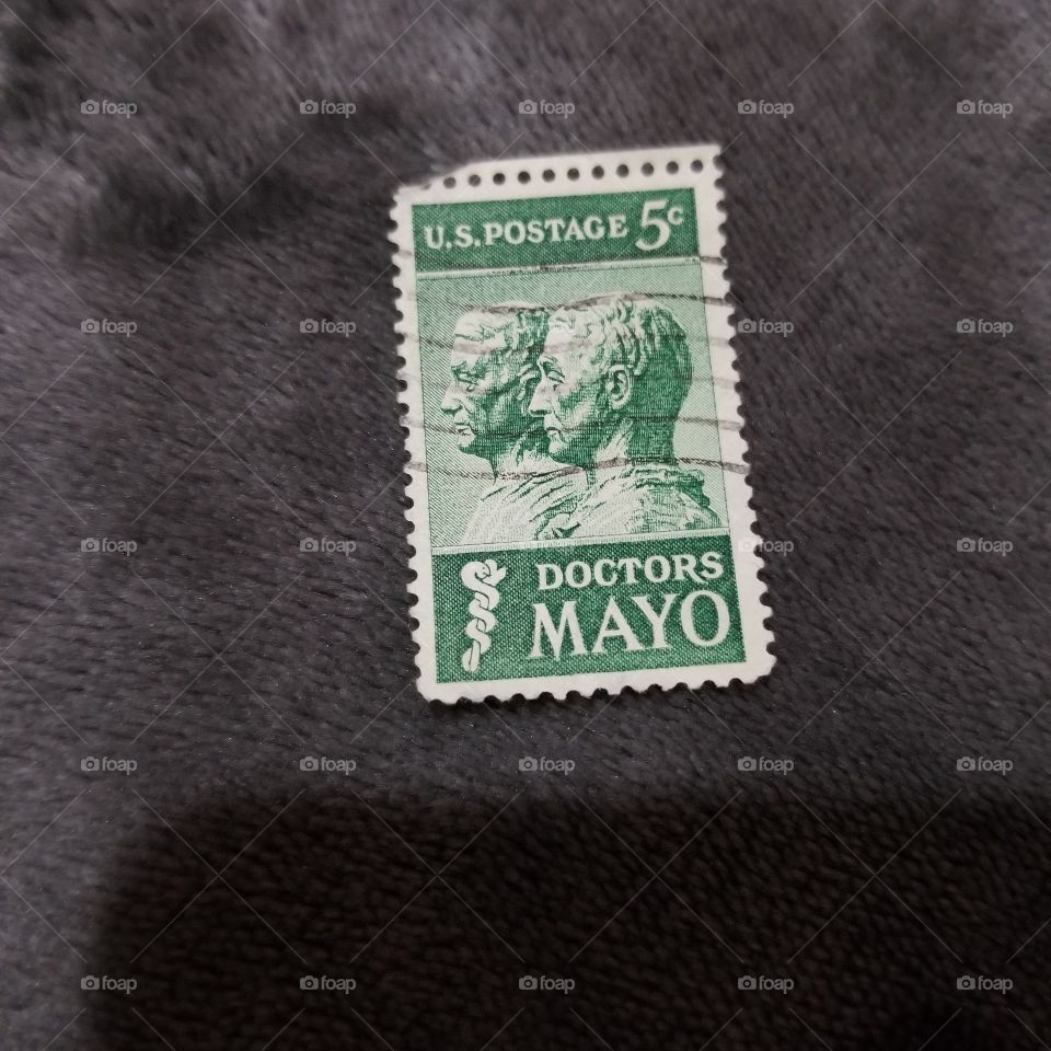 vintage mayo clinic doctors Stamp