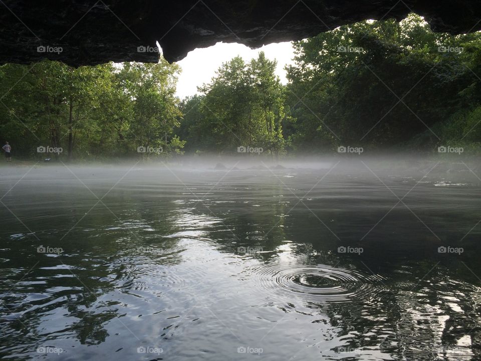 View From Inside Welch Spring In Missouri