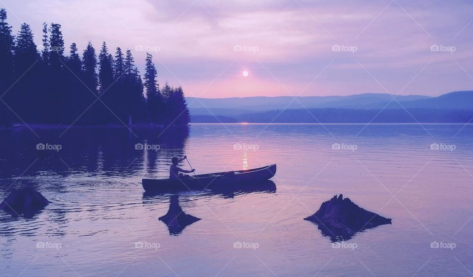 on the mountain lake