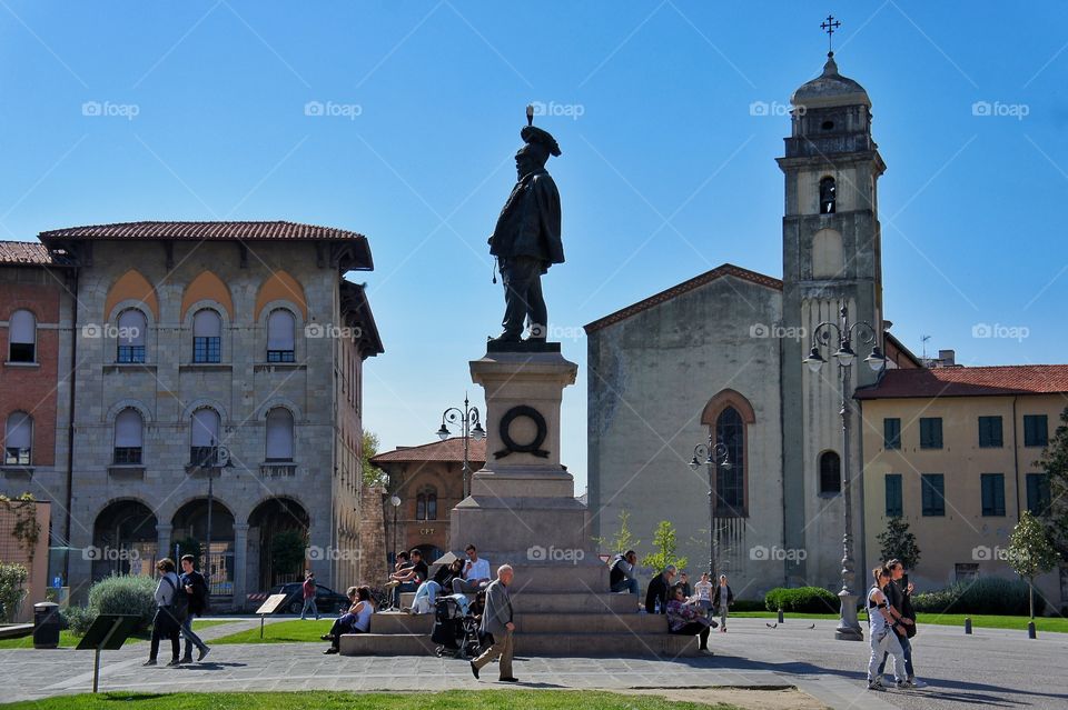 People enjoying Spring Pisa Italy