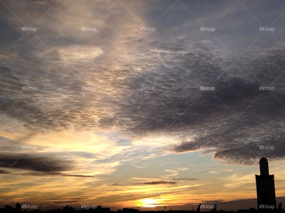 Cloud and sunset