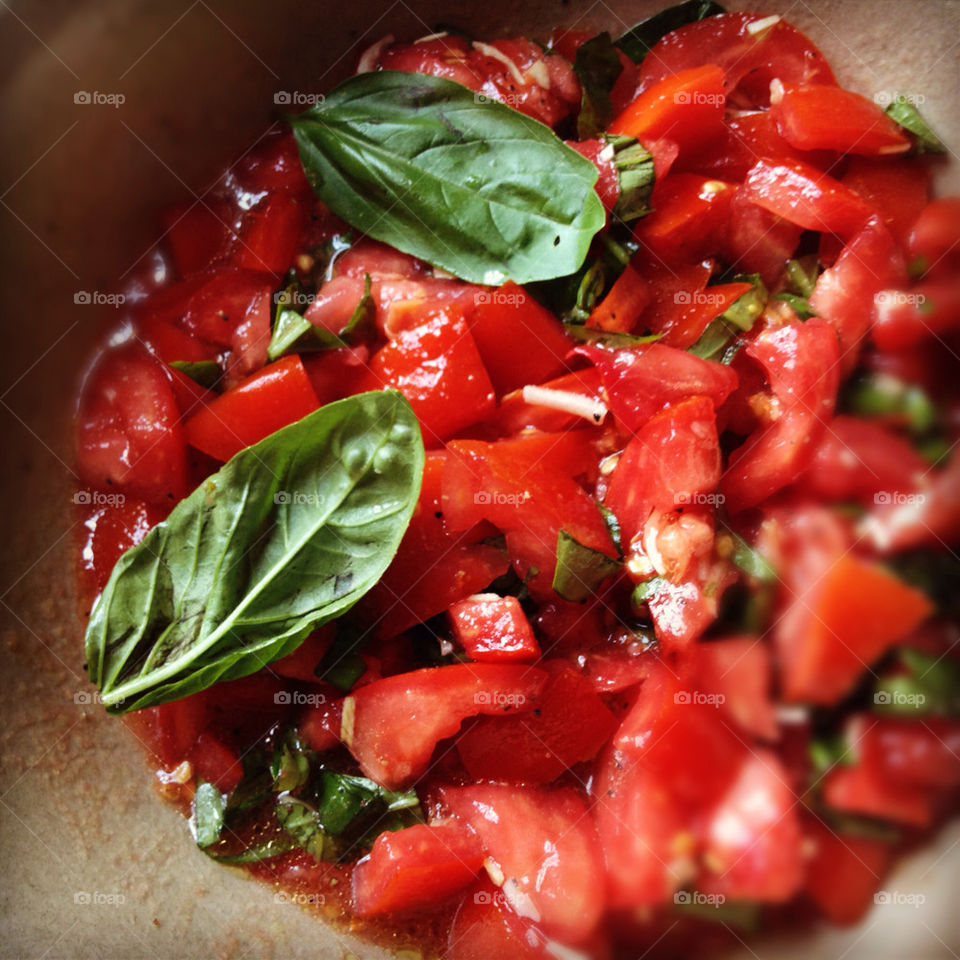 tomato salad basil by detrichpix