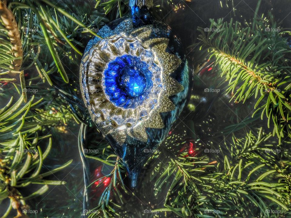 Delicate Blue Christmas Ornament