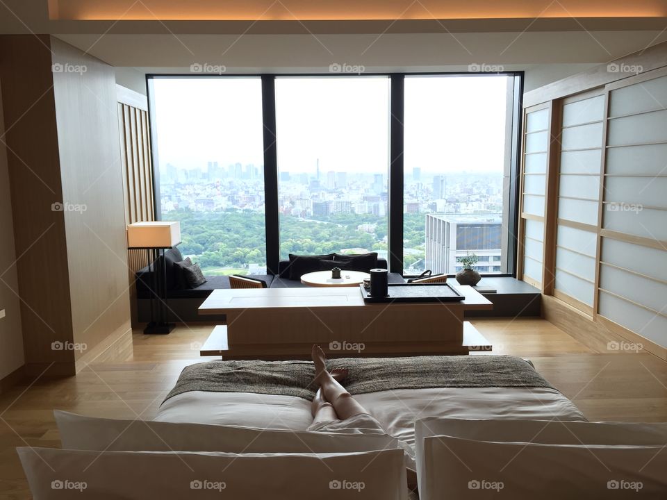 Beautiful view from a room at the Aman Tokyo