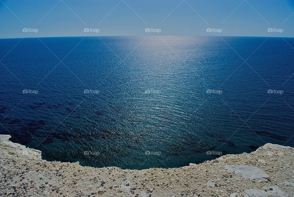 The Mediterranean from a cliff in Cyprus