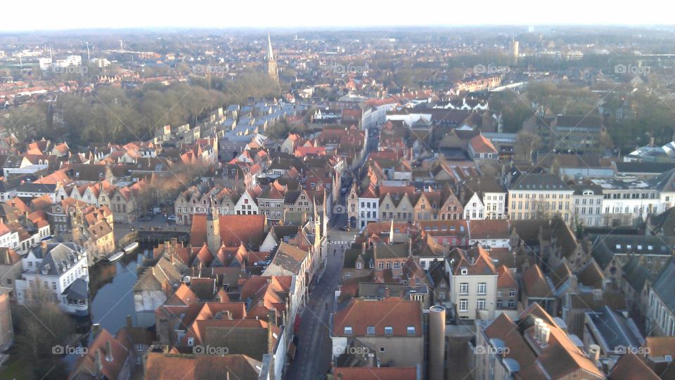 Brugge. Brugge view from Belfort
