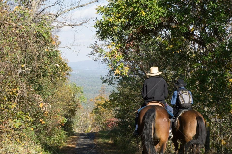 Riding down the mountain