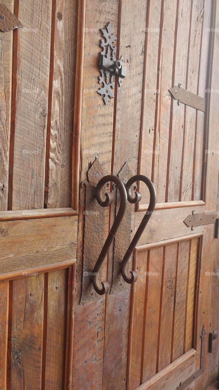old door with handle