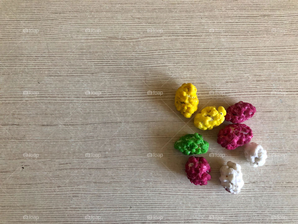 nuts in colored glaze