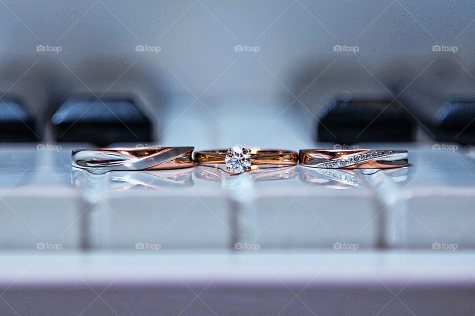 Close-up of a diamond rings