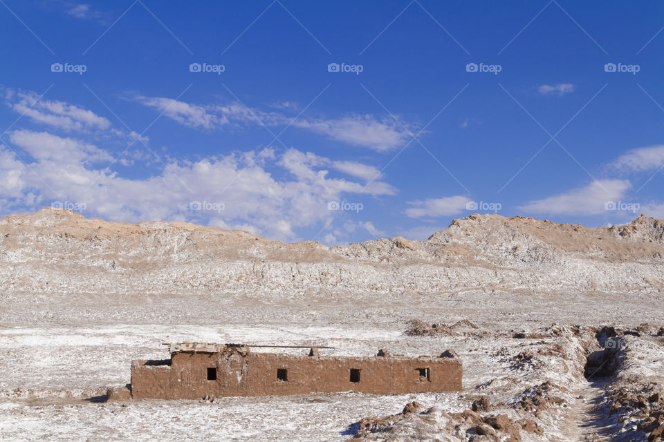 Abandoned house in the Atacama Desert in Chile near San Pedro de Atacama.