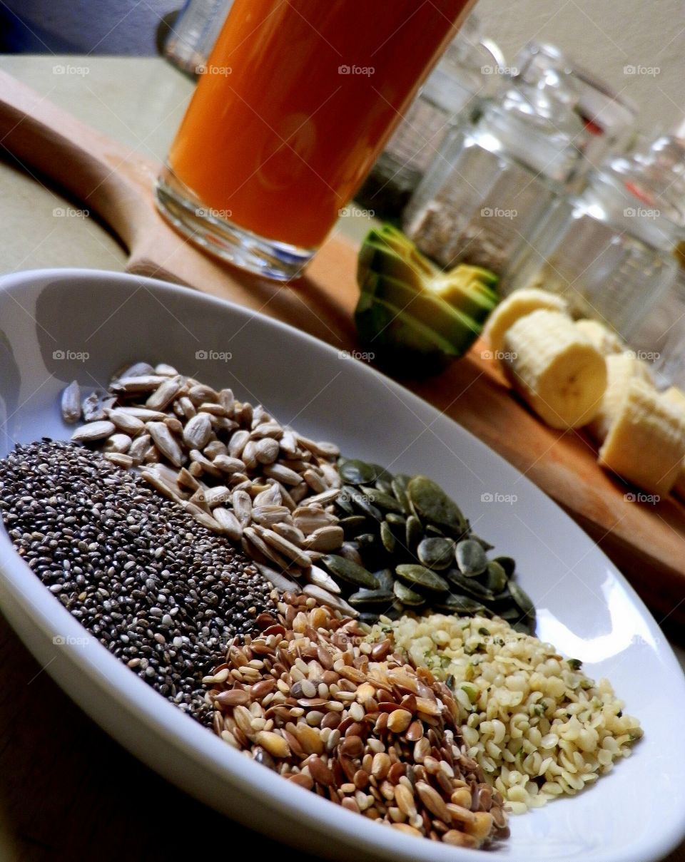 Healthy smoothie seeds