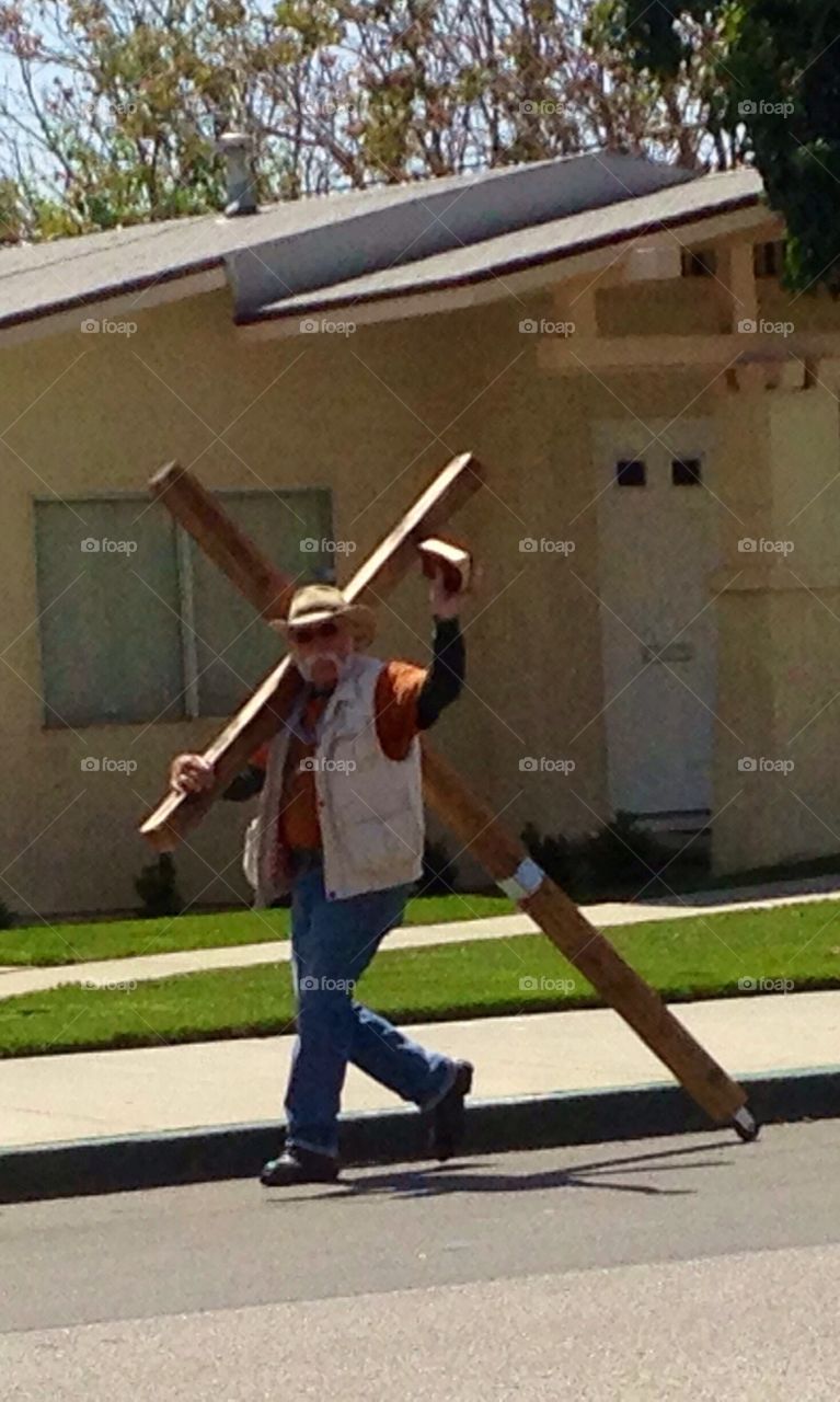 Man with cross