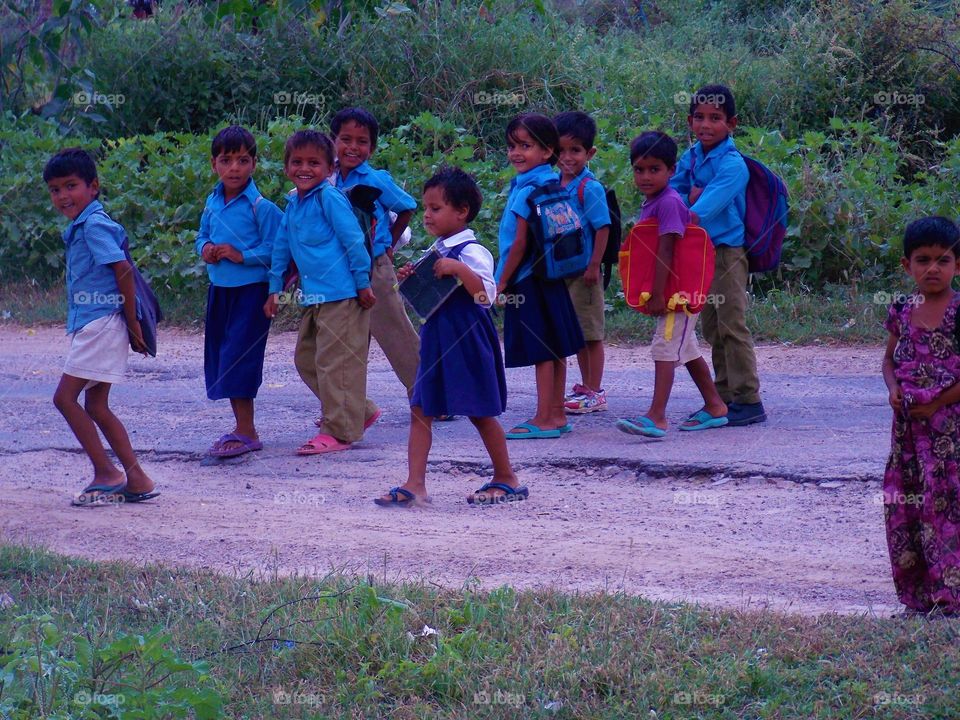 School Children Enjoying