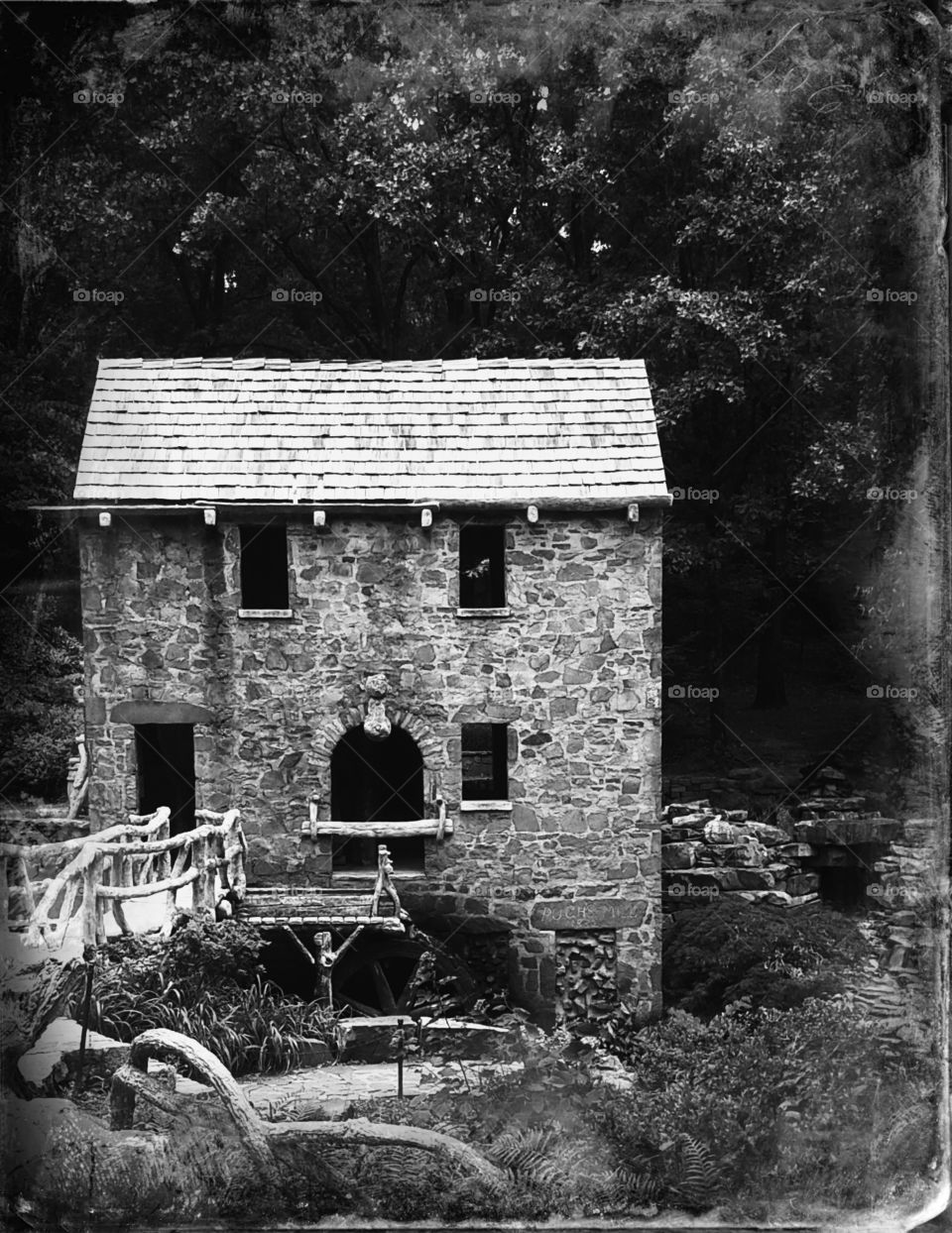 Older Mill. old style edit of a previous picture of the Old Mill in Arkansas.