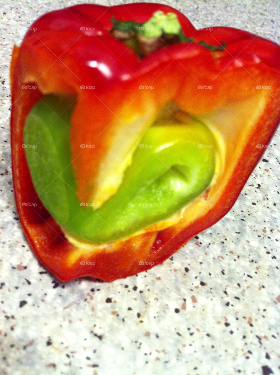 green red pepper pregnant pepper by alexloliver