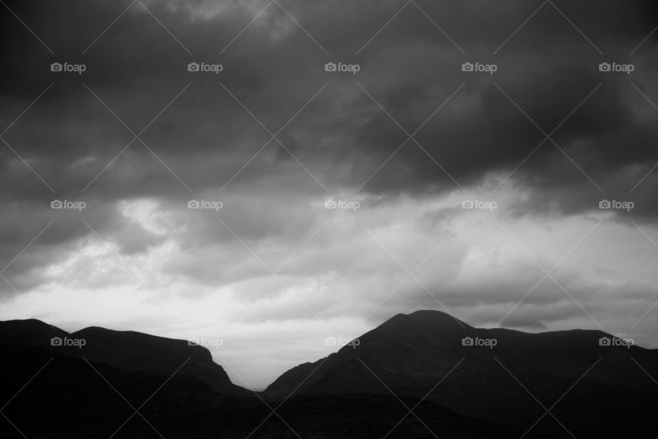 No Person, Landscape, Mountain, Storm, Sunset