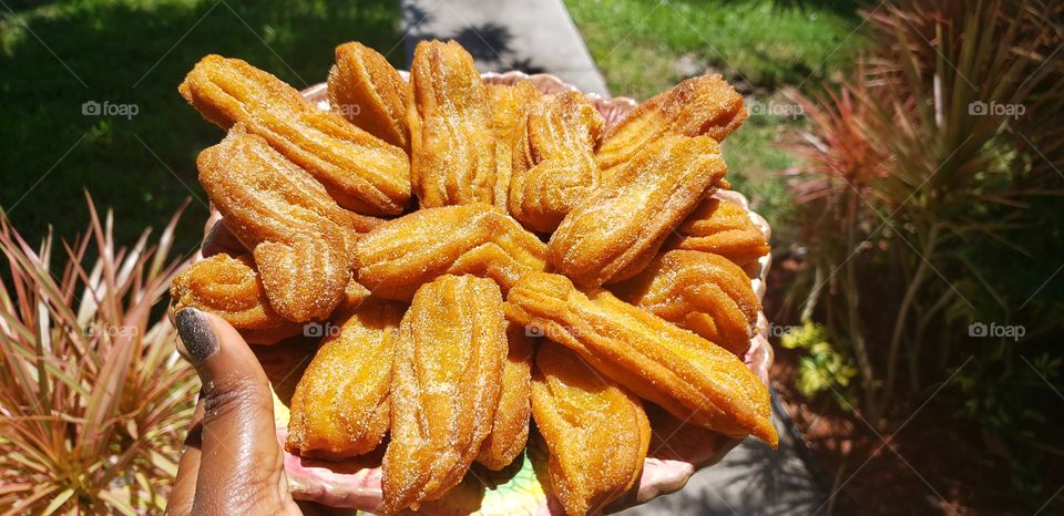 Churro it is a street snack 😋 
if you travel you know 😉