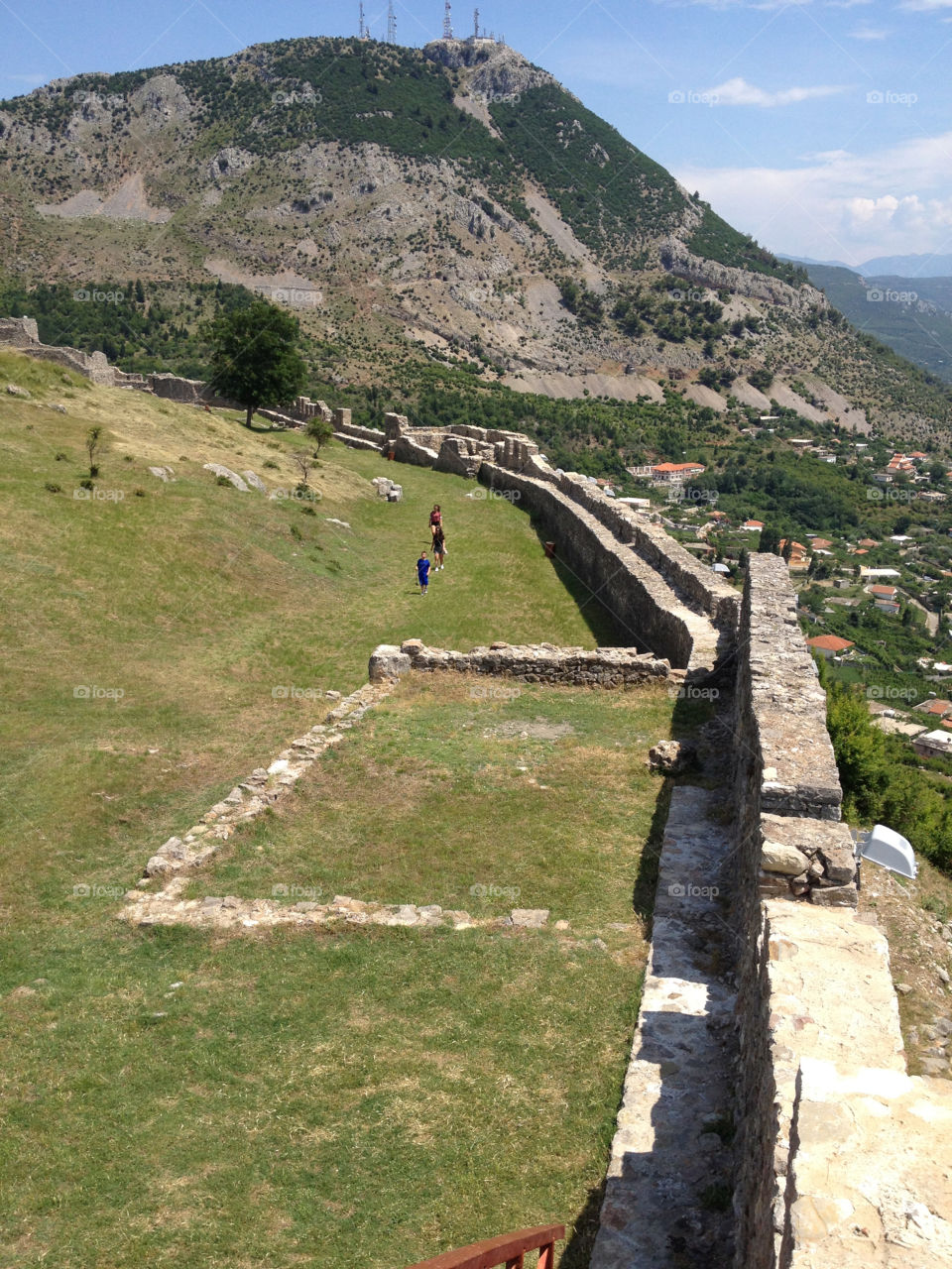 Wall of Lezhe Castle ruins
