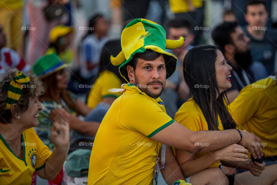 FIFA Fan Fest in Moscow, Russia, Brazil vs Serbia, 27 June 2018