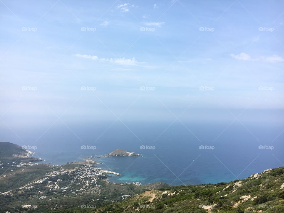 View from top of Corsica, France 
