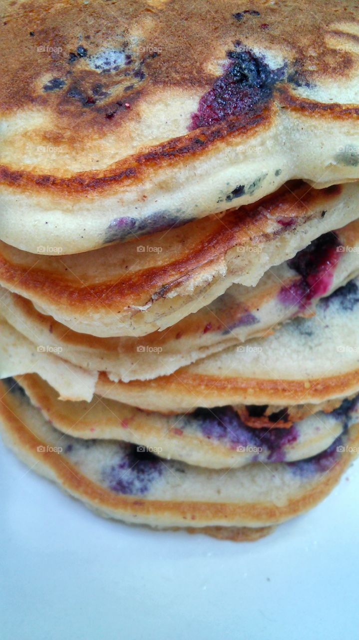 Blueberry pancake stack