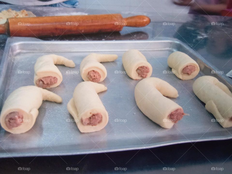 Bánh xừng trâu nhân thịt.