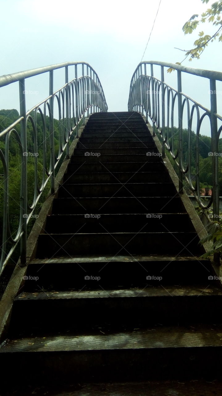 Step, Bridge, No Person, Wood, Handrail