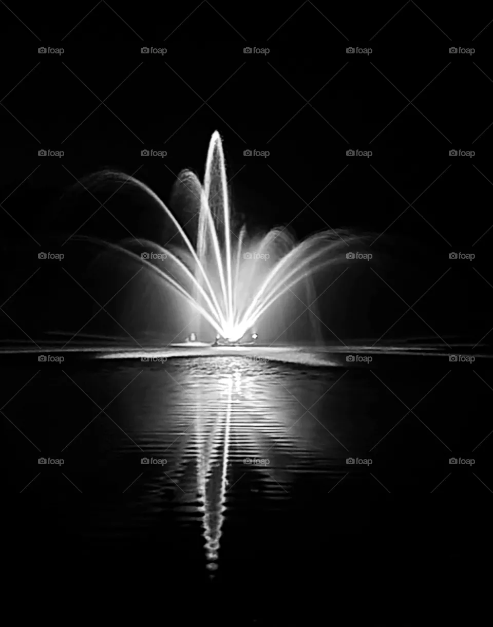 B&W Fountain - Fuente en B&N
