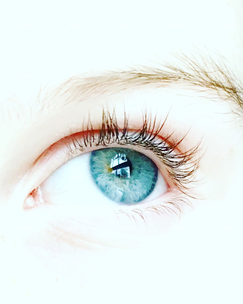 Blue eye looking 